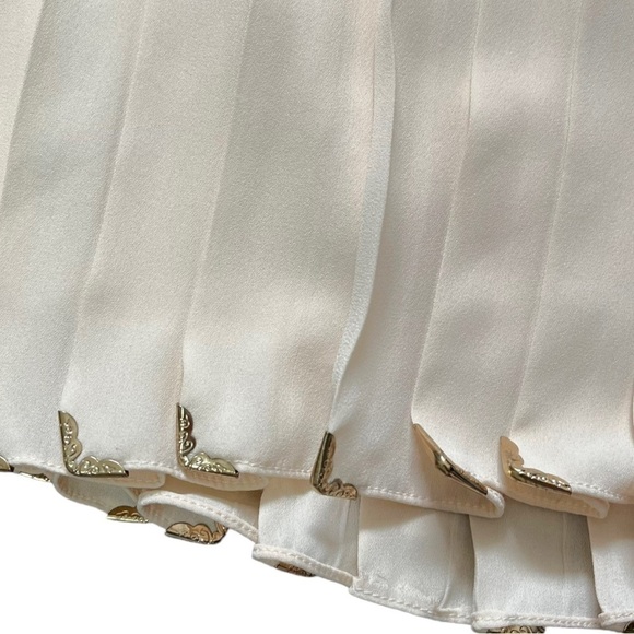 NWT Lovers & Friends Sophistication Cream Collared Pleated Mini Dress sz S - Picture 8 of 16